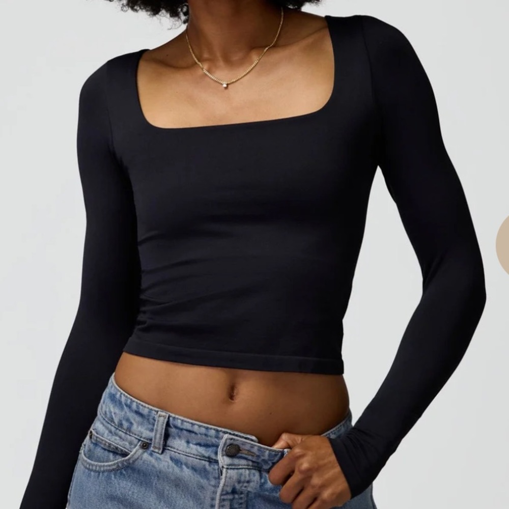 new SPIRITUAL GANGSTER Shayla Seamless Spandex Long Sleeve Crop